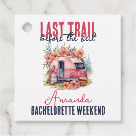 Glamping Laatste Trail Bachelorette Feestweekend Bedankjes Labels
