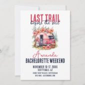 Glamping Laatste Trail Bachelorette Party Weekend Kaart (Voorkant)