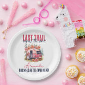 Glamping Laatste Trail Bachelorette Party Weekend Papieren Bordje (Feest)