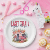 Glamping Laatste Trail Bachelorette Party Weekend Papieren Bordje (Feest)