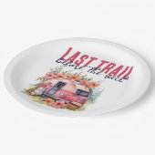 Glamping Laatste Trail Bachelorette Party Weekend Papieren Bordje (Gekanteld)