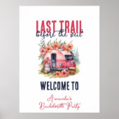 Glamping Laatste Trail Bachelorette Party Weekend Poster (Voorkant)