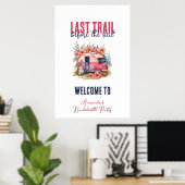 Glamping Laatste Trail Bachelorette Weekend Poster (Thuiskantoor)