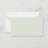 GLAMPING leuke tekst op bosgroene achtergrond Notitiekaartje (Achterkant)