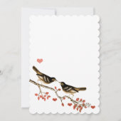 Glamping Lovebird Coral Enchanted Forest Wedding Kaart (Achterkant)