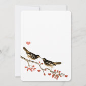 Glamping Lovebird Coral Enchanted Forest Wedding Kaart (Achterkant)