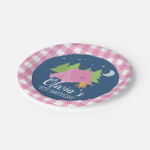 Glamping Meisje Camping Verjaardagsfeest borden Papieren Bordje (Gekanteld)