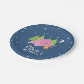 Glamping Meisje Camping Verjaardagsfeestje Borden Papieren Bordje (Gekanteld)