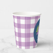 Glamping Meisje Camping Verjaardagsfeestje paarse  Papieren Bekers (Rechts)