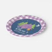 Glamping Meisje paarse tent Camping Verjaardagsfee Papieren Bordje (Gekanteld)