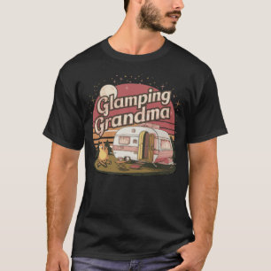 Glamping Oma Camping Caravan Glamping kampvuur T-shirt