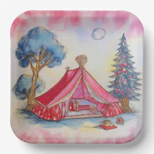 Glamping Papieren Bord (Voorkant)