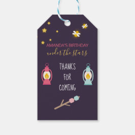 Glamping Party aangepaste gastserver Cadeaulabel