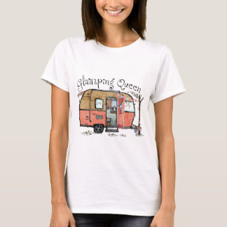 Glamping Queen Camper Camping Buiten T-Shirt