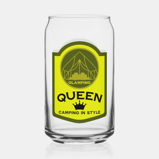 Glamping Queen Camping in stijl Blikvorm Glas (Voorkant)