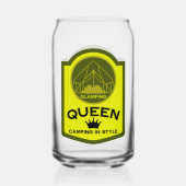 Glamping Queen Camping in stijl Blikvorm Glas (Achterkant)