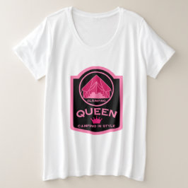 Glamping Queen Camping in stijl Grote Maat T-shirt