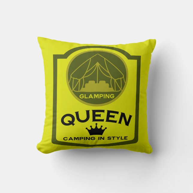Glamping Queen Camping in stijl Kussen (Voorkant)