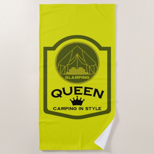 Glamping Queen Camping in stijl Strandlaken (Voorkant)