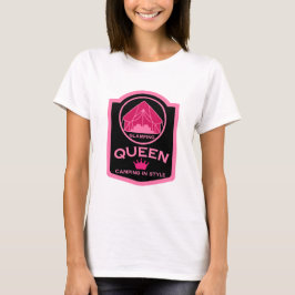 Glamping Queen Camping in stijl T-shirt