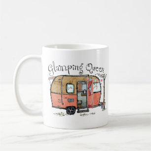 Glamping Queen Funny  Camper Koffiemok