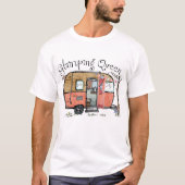 Glamping Queen Funny  Camper T-shirt (Voorkant)