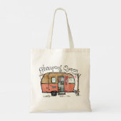 Glamping Queen Funny  Camper Tote Bag (Achterkant)