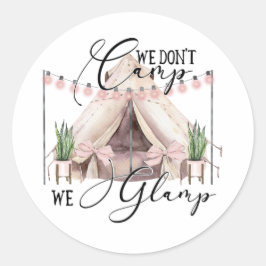 Glamping Ronde Sticker