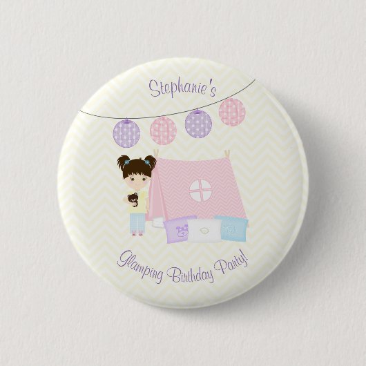 Glamping Slaapfeest Ronde Button 5,7 Cm (Voorkant)