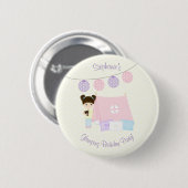 Glamping Slaapfeest Ronde Button 5,7 Cm (Voorkant /achterkant)