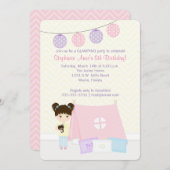 Glamping Slaapfeestje Kaart (Voorkant / Achterkant)