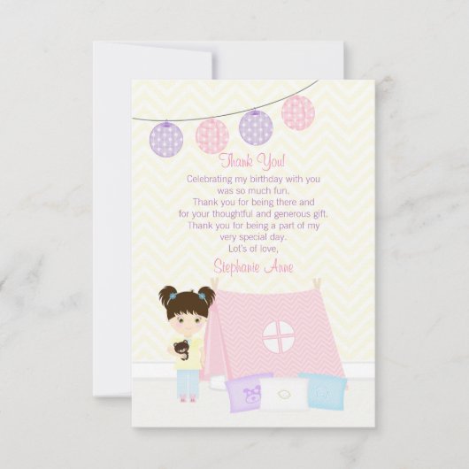 Glamping Slapepover Party Kaart (Voorkant)