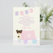 Glamping Slapepover Party Kaart (Staand voorkant)