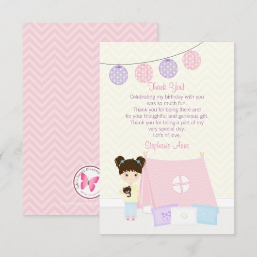 Glamping Slapepover Party Kaart (Voorkant / Achterkant)