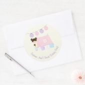 Glamping Slapepover Party Ronde Sticker (Envelop)