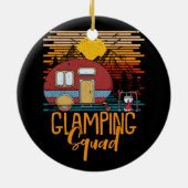 Glamping Squad Matching Familie Meisjes Camping Tr Keramisch Ornament (Achterkant)