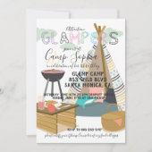 Glamping Thema Verjaardagsuitnodiging Kaart (Voorkant)