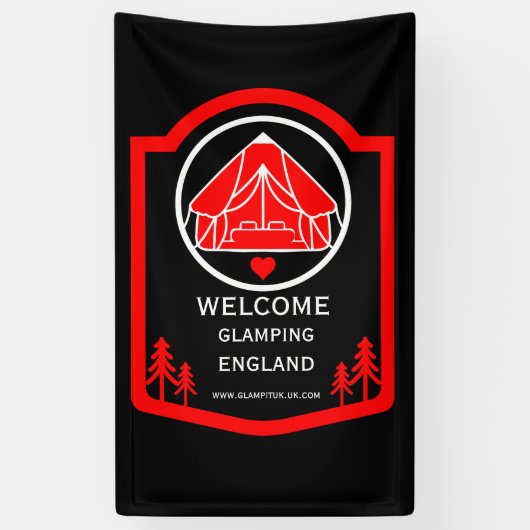 Glamping United Kingdom Business Spandoek (Verticaal)