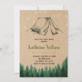 Glamping vrijgezellenfeest partijuitnodiging kaart (Voorkant)