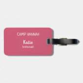 Glamping vrijgezellenweekend aquarel bagagelabel (Achterkant horizontaal)