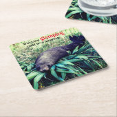 Glamping zee lion kartonnen onderzetters (Schuin)