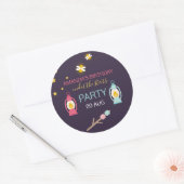 Glampingfeest aangepast ronde sticker (Envelop)