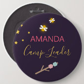 Glampingfeest Identificatie Ronde Button 6,0 Cm (Voorkant /achterkant)