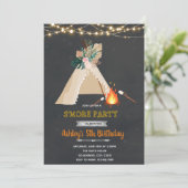 Glamping's meer feest kaart (Staand voorkant)