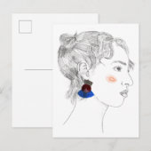 Glance Sketch - Portret Briefkaart (Voorkant / Achterkant)