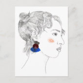 Glance Sketch - Portret Briefkaart (Voorkant)