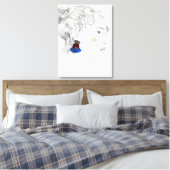 Glance Sketch - Portret Canvas Afdruk (Insitu (Slaapkamer))