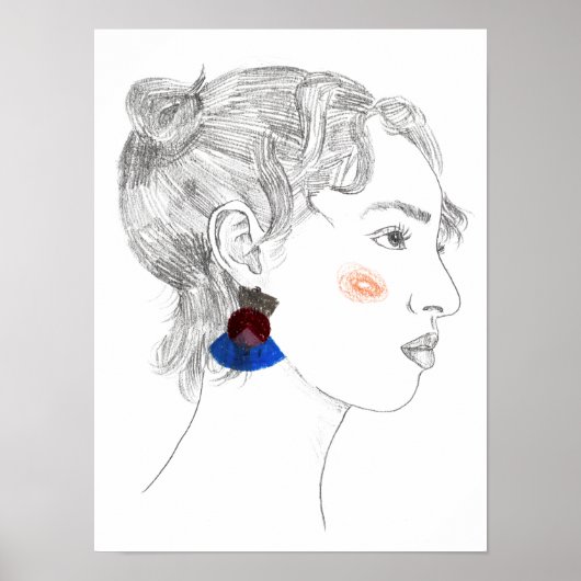 Glance Sketch - Portret Poster (Voorkant)