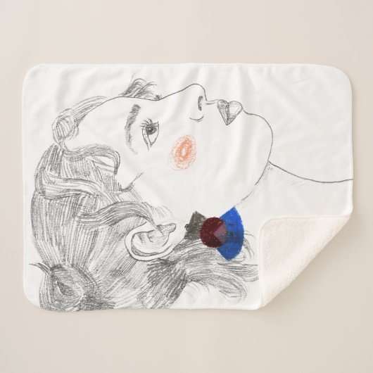 Glance Sketch - Portret Sherpa Deken (Voorkant (horizontaal))