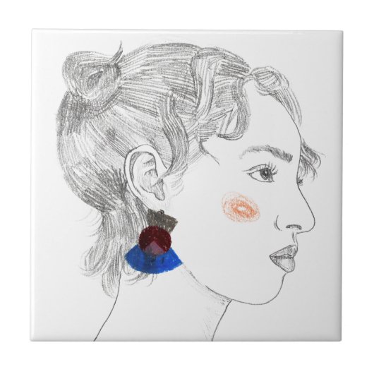 Glance Sketch - Portret Tegeltje (Voorkant)